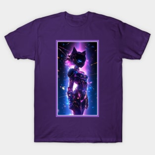 Anime Cute Cat Girl | Sci-Fi Manga Girl Anime Art T-Shirt